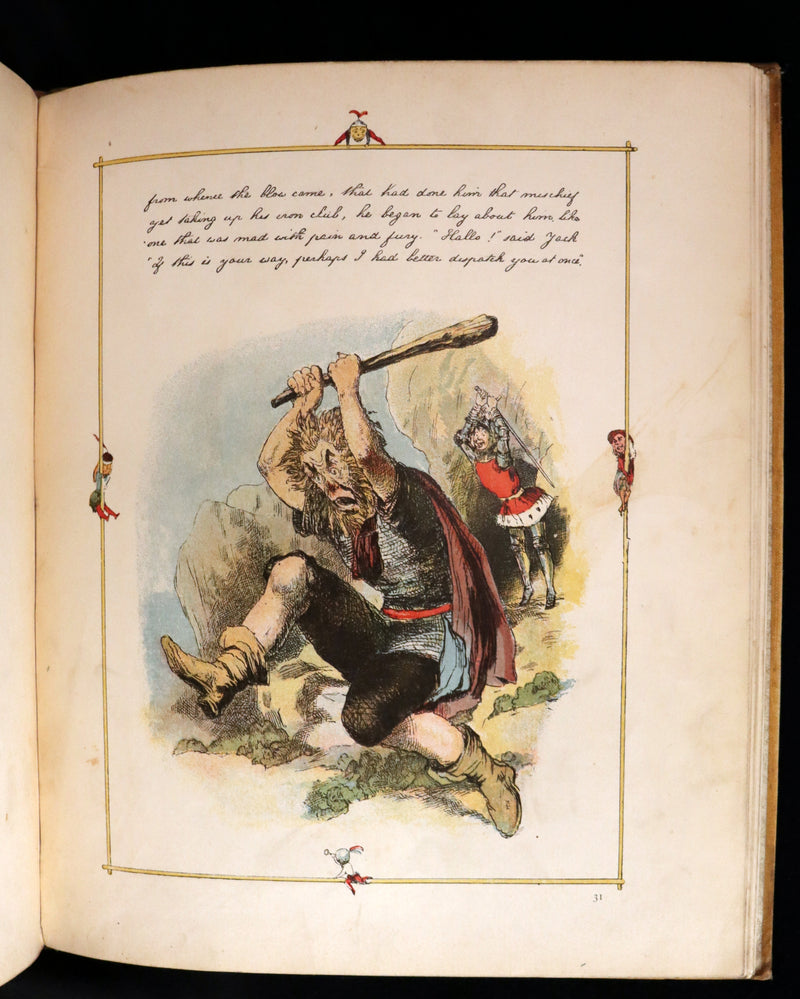 1888 Rare First Edition - JACK THE GIANT KILLER color illustrated by Richard Doyle.