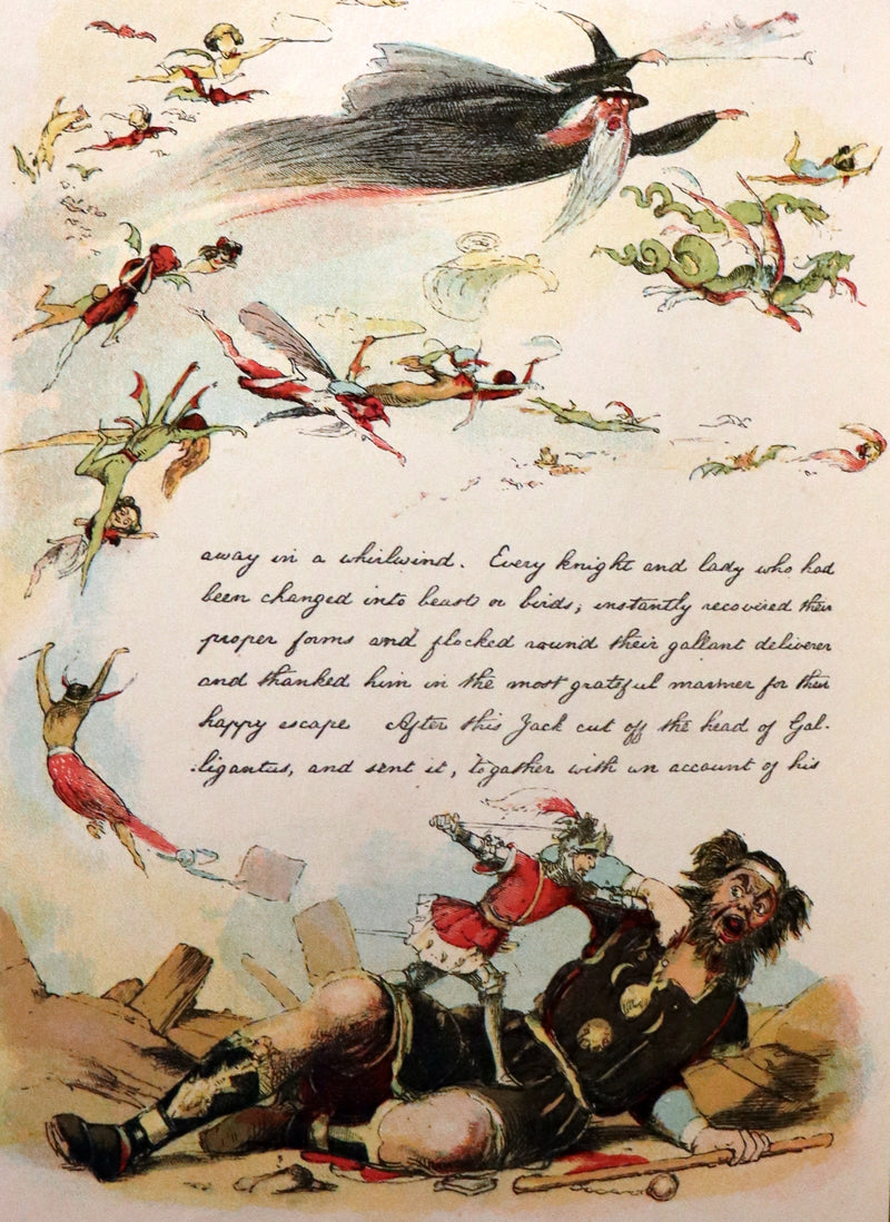 1888 Rare First Edition - JACK THE GIANT KILLER color illustrated by Richard Doyle.