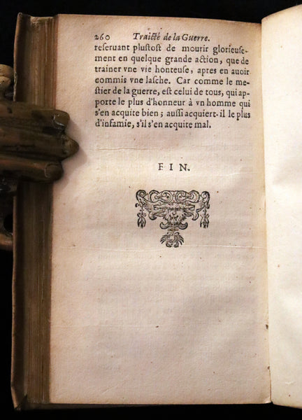 1641 Rare vellum French Book - Caesar Art of War - Le Parfait Capitaine by Duke of Rohan.
