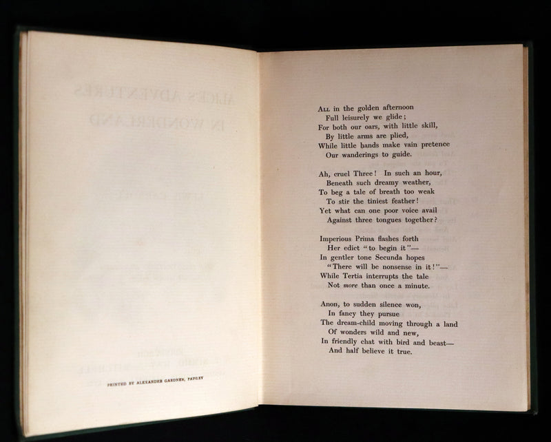 1907 Scarce First Edition - Alice's Adventures in Wonderland Illustrated by Alice Ross.
