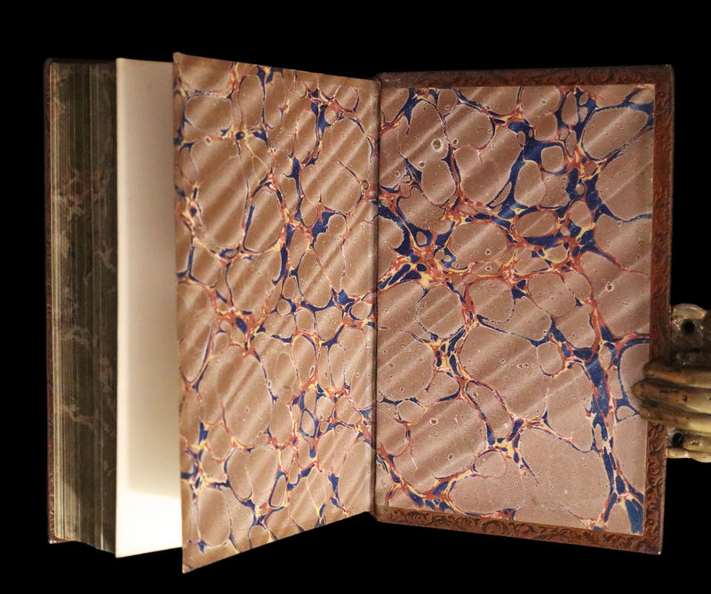 1930 Beautiful morocco binding - TREASURE ISLAND and KIDNAPPED by Stevenson. Illustrated.