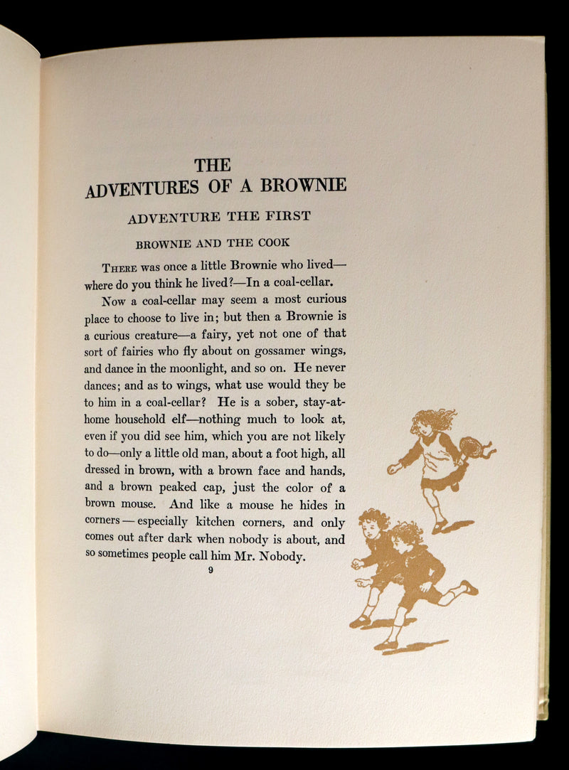 1922 First Gift Edition - Adventures of a Brownie by Miss Mulock & illustrated by Maria L. Kirk.
