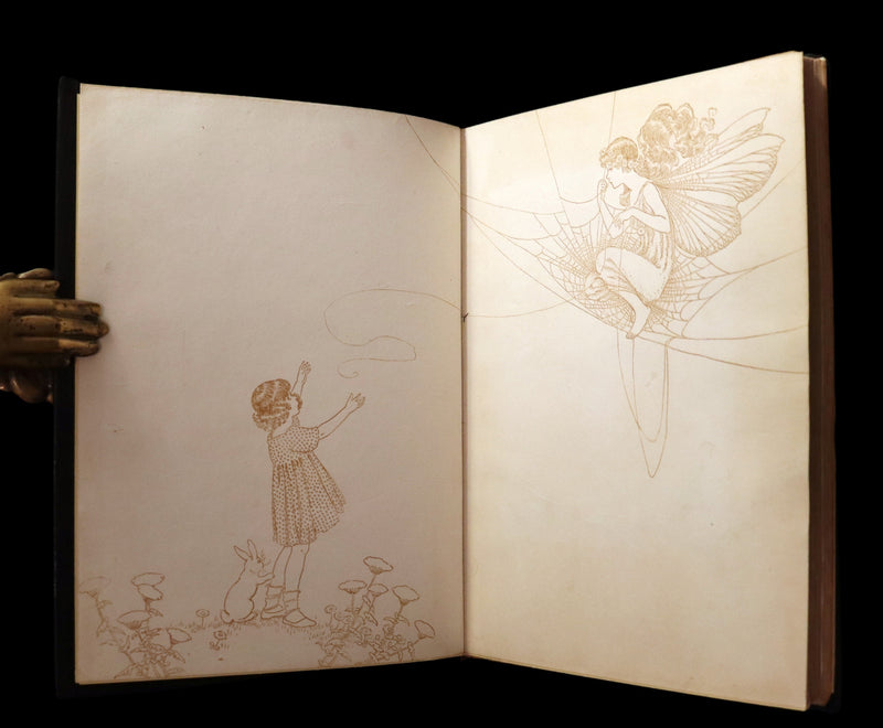 1921 Rare First UK Edition in a beautiful binding ~ THE ENCHANTED FOREST by Ida Rentoul Outhwaite color illustrated.
