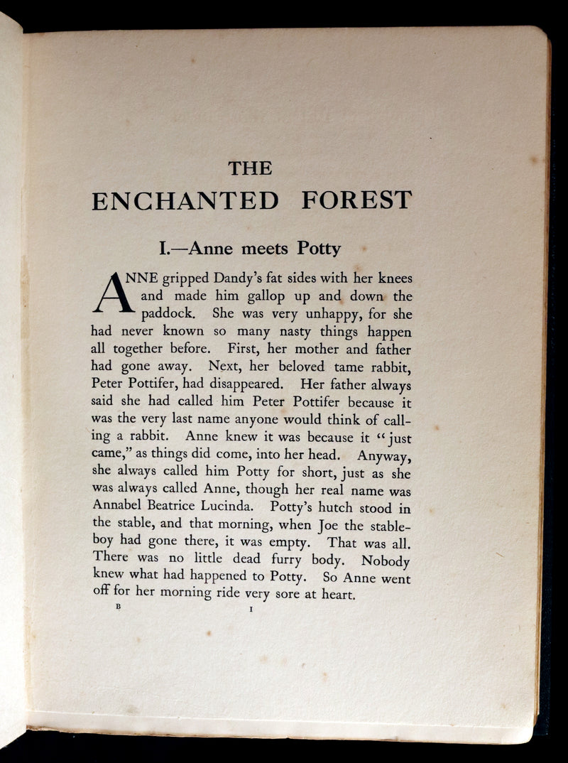 1921 Rare First UK Edition in a beautiful binding ~ THE ENCHANTED FOREST by Ida Rentoul Outhwaite color illustrated.