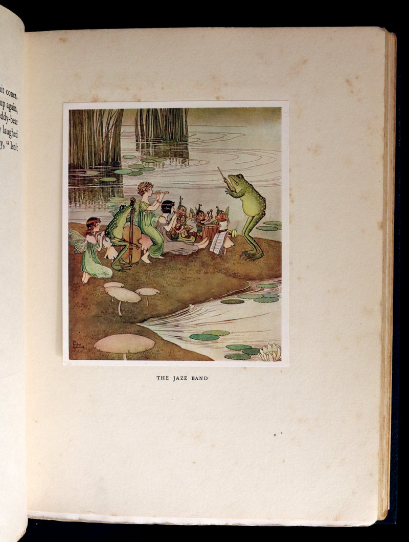 1921 Rare First UK Edition in a beautiful binding ~ THE ENCHANTED FOREST by Ida Rentoul Outhwaite color illustrated.