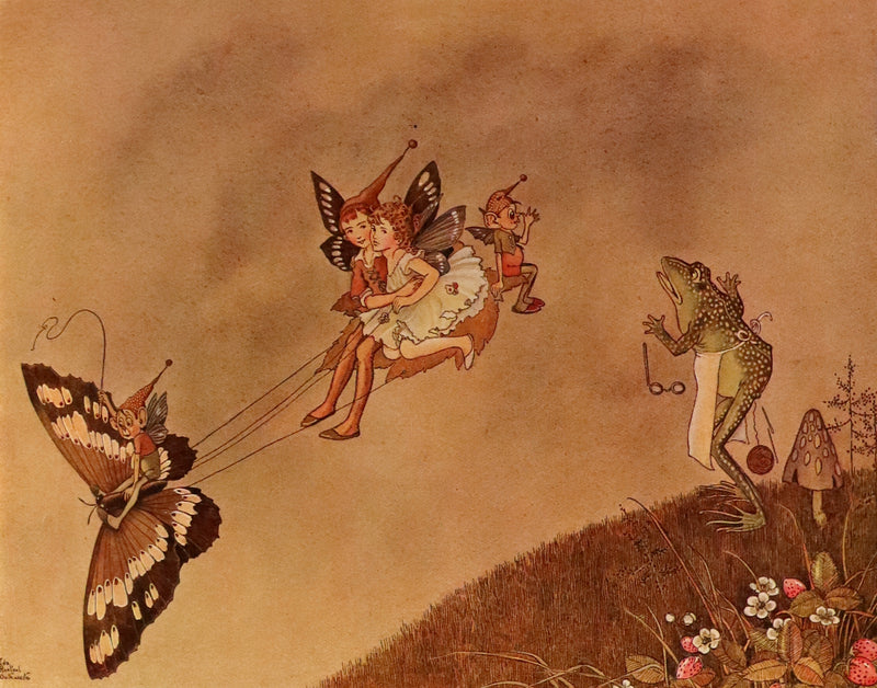 1921 Rare First UK Edition in a beautiful binding ~ THE ENCHANTED FOREST by Ida Rentoul Outhwaite color illustrated.