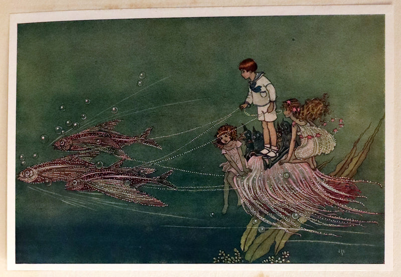 1921 Rare First UK Edition in a beautiful binding ~ THE ENCHANTED FOREST by Ida Rentoul Outhwaite color illustrated.