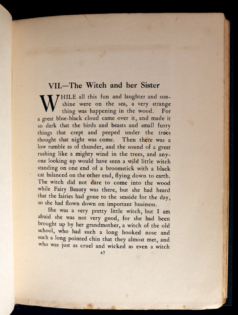 1921 Rare First UK Edition in a beautiful binding ~ THE ENCHANTED FOREST by Ida Rentoul Outhwaite color illustrated.