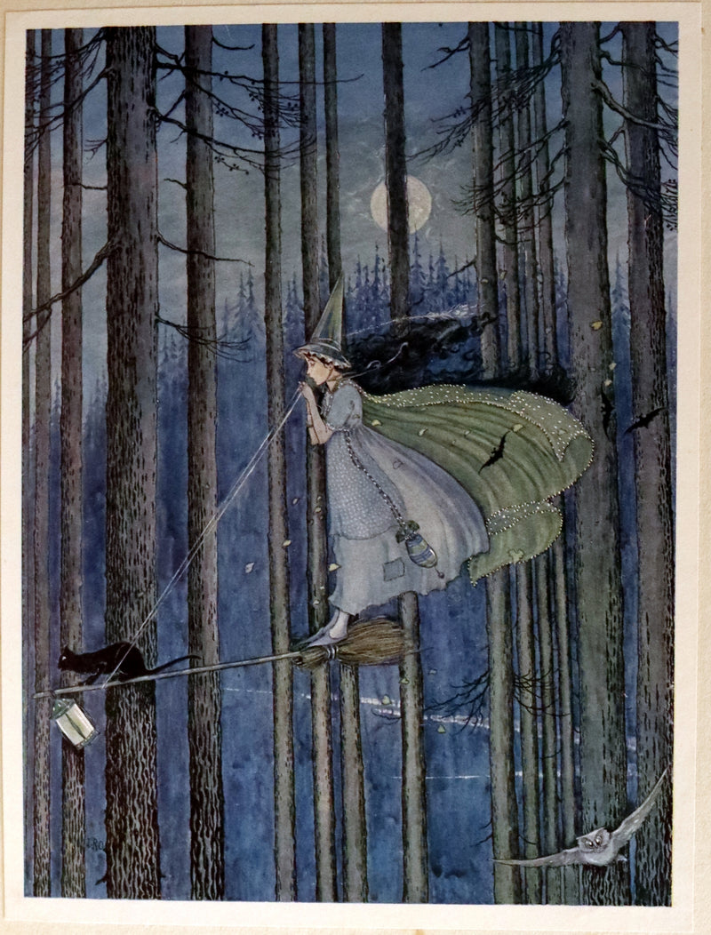 1921 Rare First UK Edition in a beautiful binding ~ THE ENCHANTED FOREST by Ida Rentoul Outhwaite color illustrated.