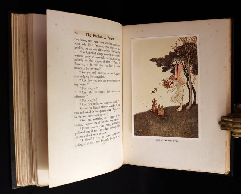 1921 Rare First UK Edition in a beautiful binding ~ THE ENCHANTED FOREST by Ida Rentoul Outhwaite color illustrated.
