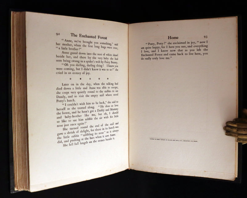 1921 Rare First UK Edition in a beautiful binding ~ THE ENCHANTED FOREST by Ida Rentoul Outhwaite color illustrated.