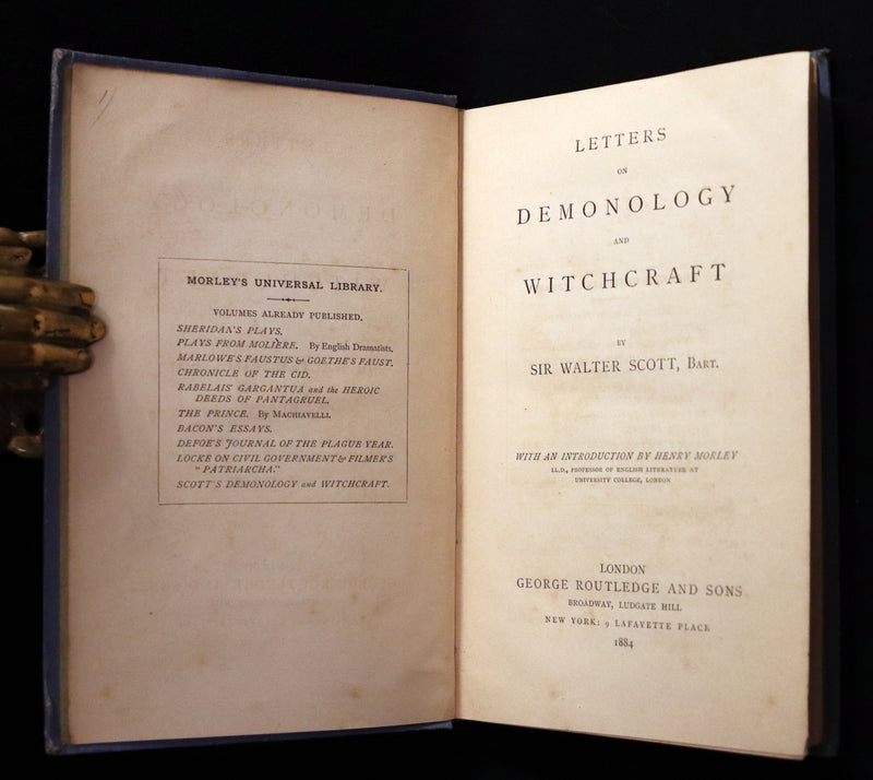 1884 Rare Edition  - Demonology & Witchcraft - WITCHES & FAIRIES by Sir Walter Scott. Kaïd Sir Harry Maclean Copy.
