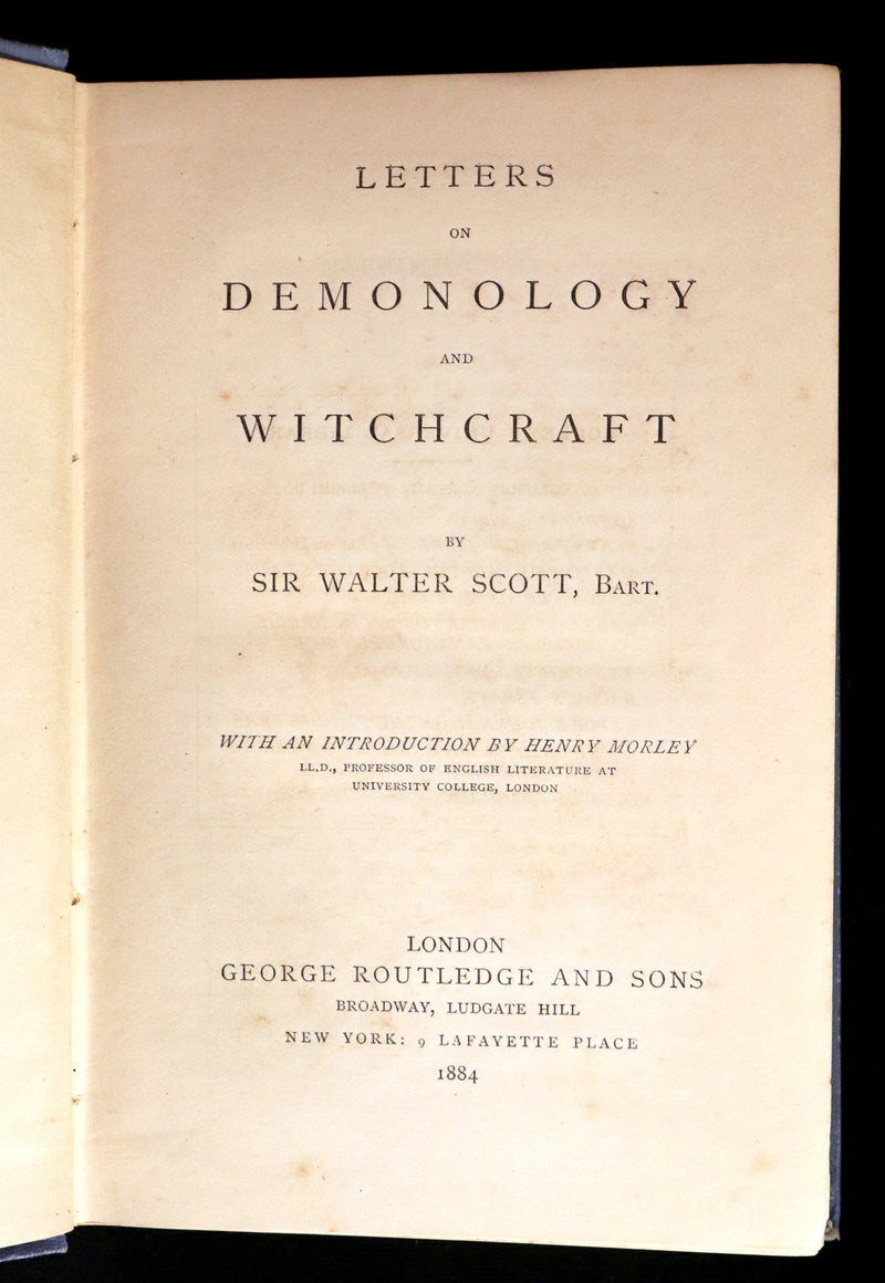 1884 Rare Edition  - Demonology & Witchcraft - WITCHES & FAIRIES by Sir Walter Scott. Kaïd Sir Harry Maclean Copy.