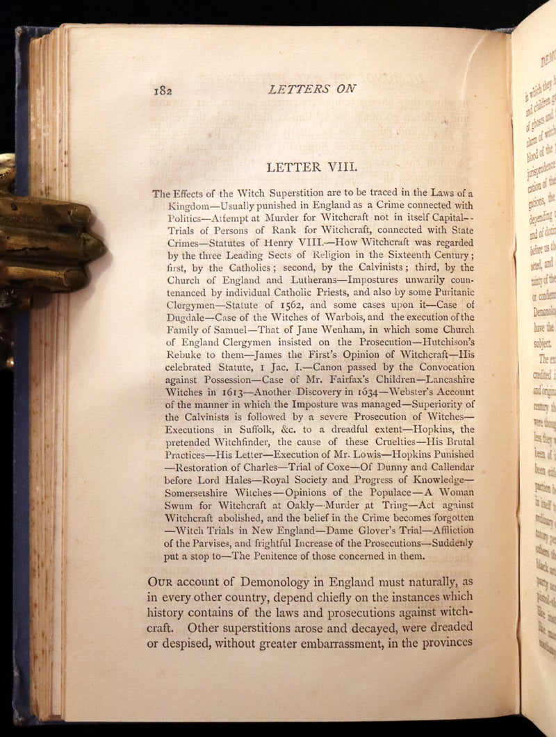 1884 Rare Edition  - Demonology & Witchcraft - WITCHES & FAIRIES by Sir Walter Scott. Kaïd Sir Harry Maclean Copy.