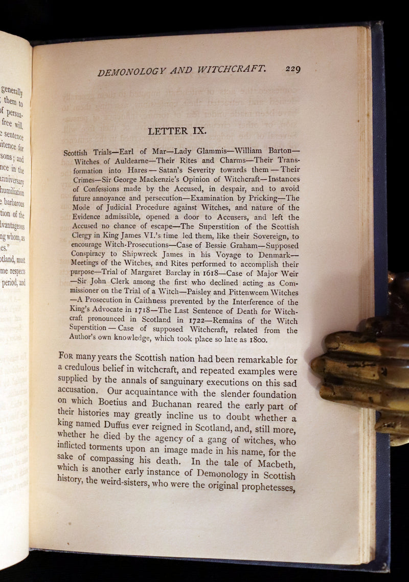 1884 Rare Edition  - Demonology & Witchcraft - WITCHES & FAIRIES by Sir Walter Scott. Kaïd Sir Harry Maclean Copy.