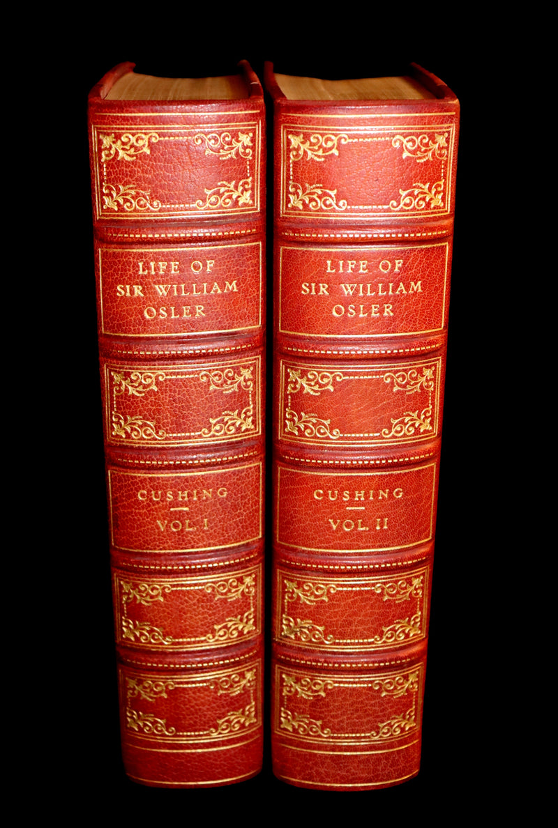 1925 Rare Medical biography set in a beautiful binding - The Life of Sir William Osler by Harvey Cushing.