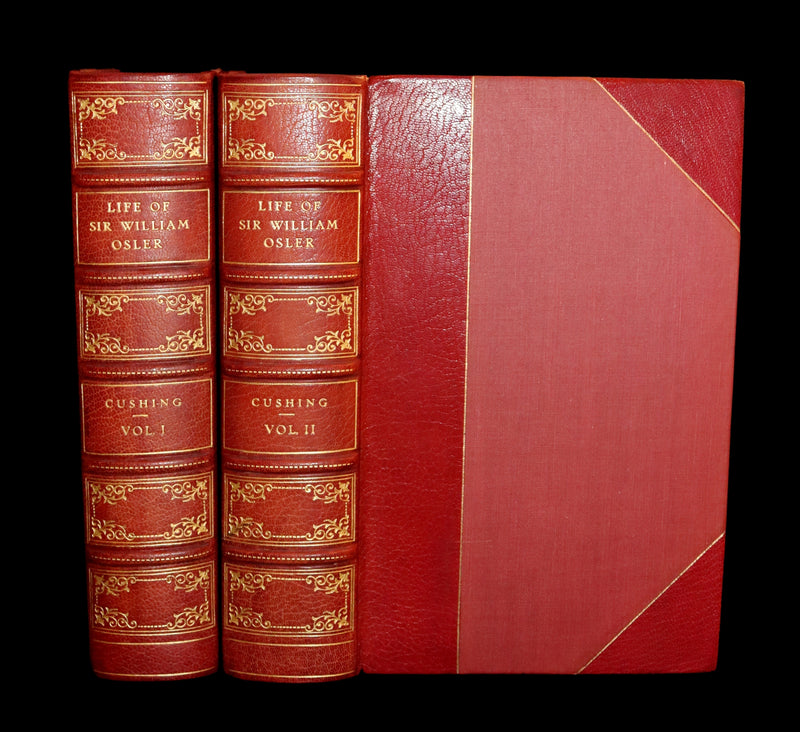 1925 Rare Medical biography set in a beautiful binding - The Life of Sir William Osler by Harvey Cushing.