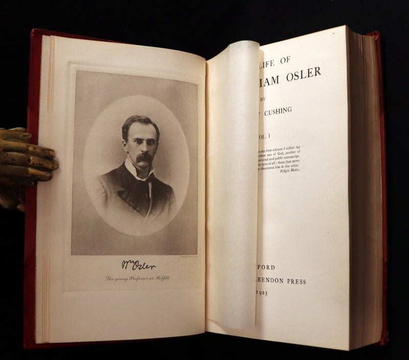 1925 Rare Medical biography set in a beautiful binding - The Life of Sir William Osler by Harvey Cushing.