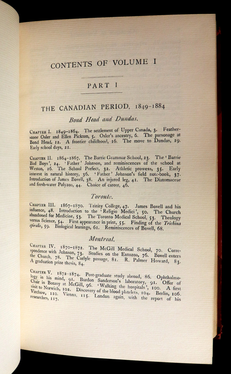1925 Rare Medical biography set in a beautiful binding - The Life of Sir William Osler by Harvey Cushing.