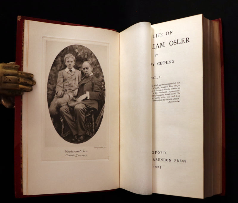 1925 Rare Medical biography set in a beautiful binding - The Life of Sir William Osler by Harvey Cushing.