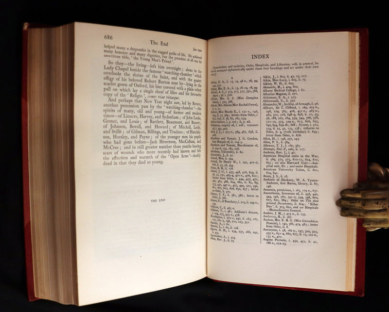 1925 Rare Medical biography set in a beautiful binding - The Life of Sir William Osler by Harvey Cushing.