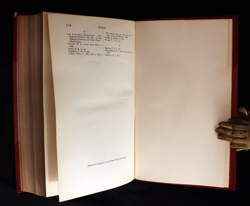 1925 Rare Medical biography set in a beautiful binding - The Life of Sir William Osler by Harvey Cushing.