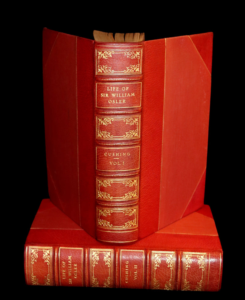 1925 Rare Medical biography set in a beautiful binding - The Life of Sir William Osler by Harvey Cushing.