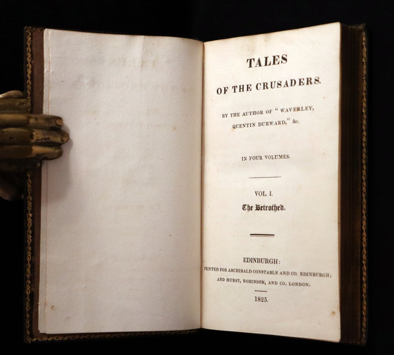 1825 Rare First Edition Book Set - TALES OF THE CRUSADERS (The Betrothed & The Talisman) by Sir Walter Scott.