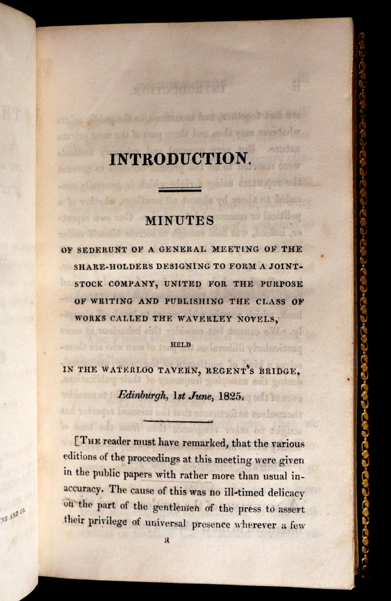 1825 Rare First Edition Book Set - TALES OF THE CRUSADERS (The Betrothed & The Talisman) by Sir Walter Scott.