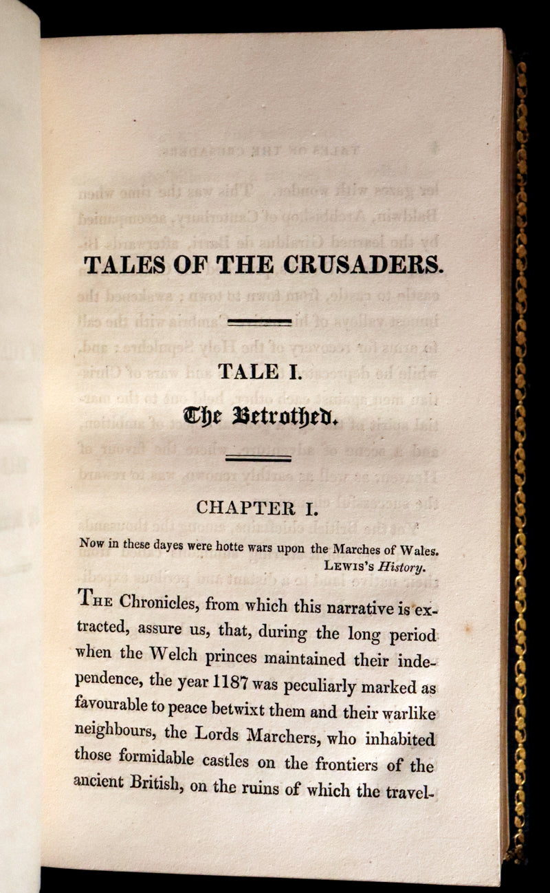 1825 Rare First Edition Book Set - TALES OF THE CRUSADERS (The Betrothed & The Talisman) by Sir Walter Scott.