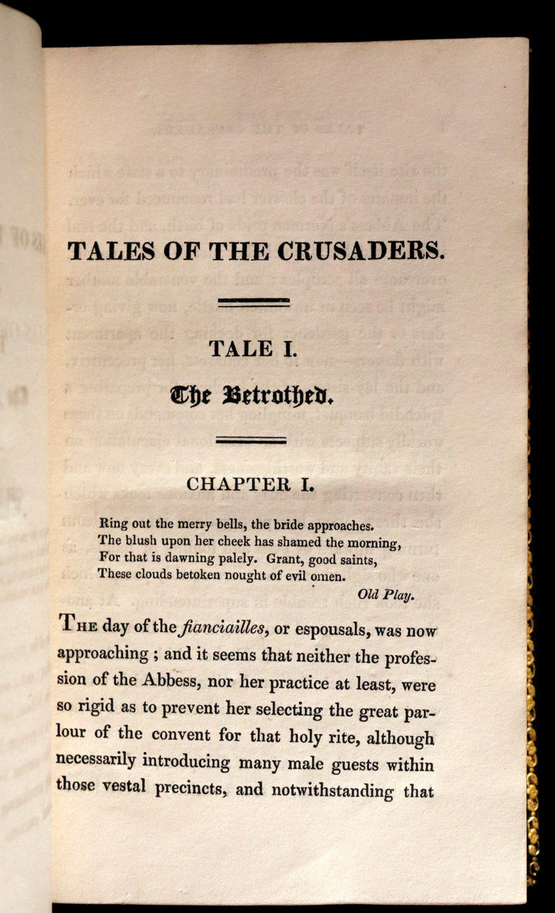 1825 Rare First Edition Book Set - TALES OF THE CRUSADERS (The Betrothed & The Talisman) by Sir Walter Scott.