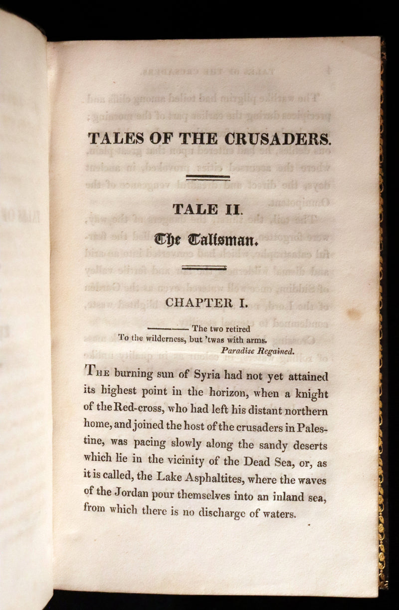 1825 Rare First Edition Book Set - TALES OF THE CRUSADERS (The Betrothed & The Talisman) by Sir Walter Scott.