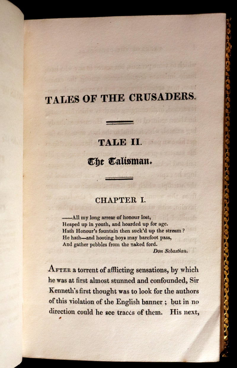 1825 Rare First Edition Book Set - TALES OF THE CRUSADERS (The Betrothed & The Talisman) by Sir Walter Scott.