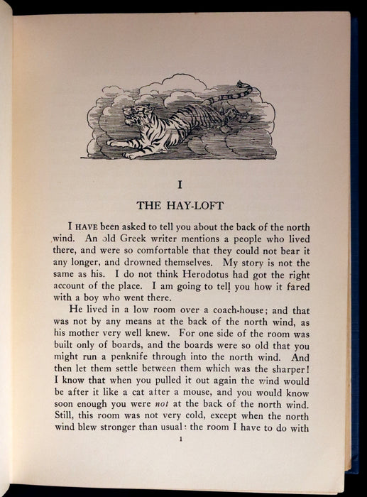 1924 First Edition Book - AT THE BACK OF THE NORTH WIND Illustrated by Francis Donkin Bedford.