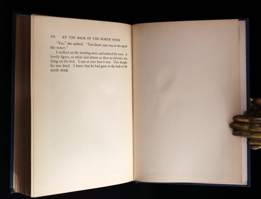 1924 First Edition Book - AT THE BACK OF THE NORTH WIND Illustrated by Francis Donkin Bedford.