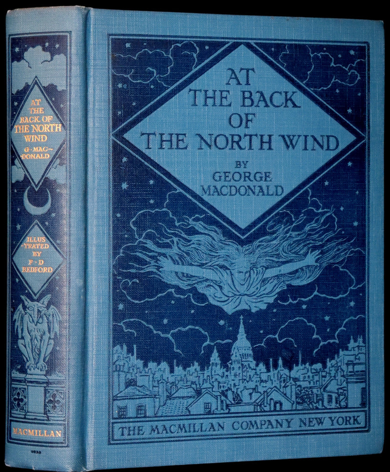 1924 First Edition Book - AT THE BACK OF THE NORTH WIND Illustrated by Francis Donkin Bedford.