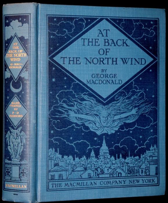 1924 First Edition Book - AT THE BACK OF THE NORTH WIND Illustrated by Francis Donkin Bedford.