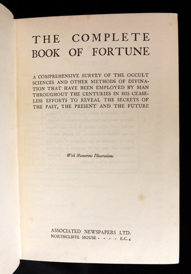 1935 Scarce with Dust Jacket -The Complete Book of Fortune, Occult Sciences & Methods Of Divination.