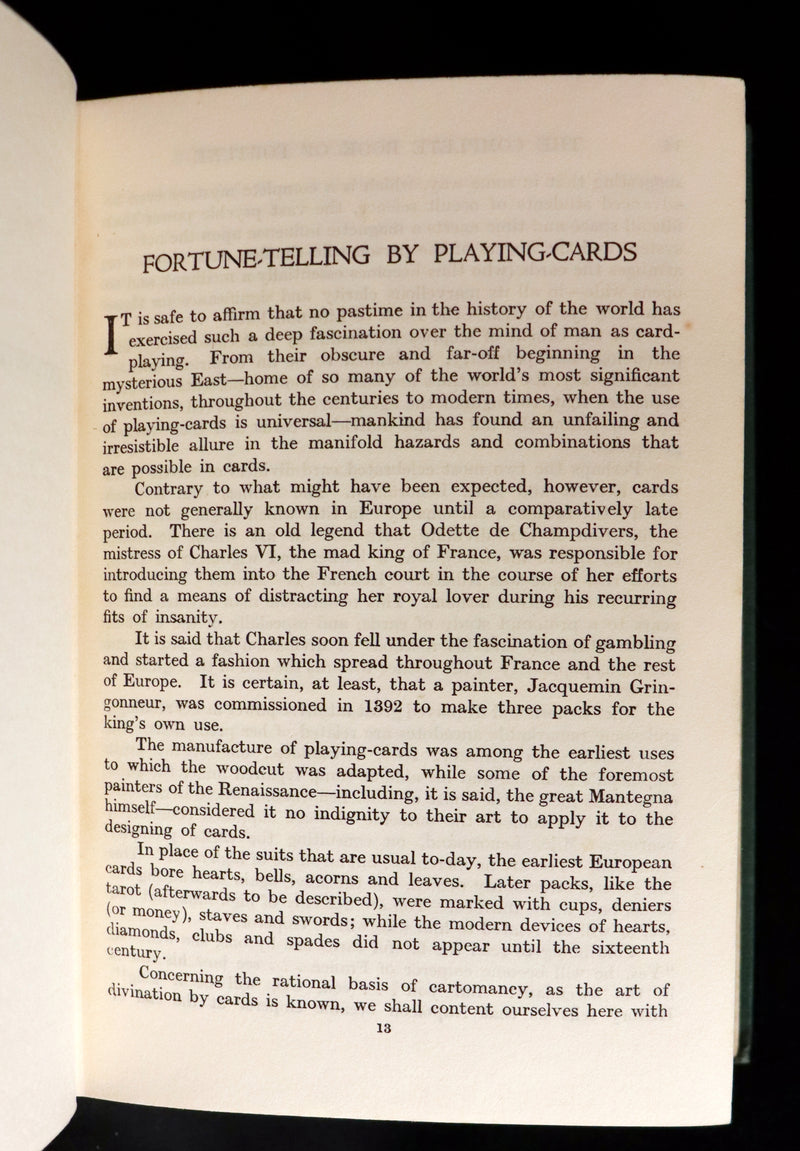 1935 Scarce with Dust Jacket -The Complete Book of Fortune, Occult Sciences & Methods Of Divination.