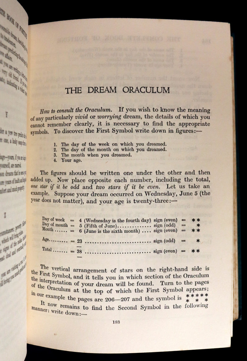 1935 Scarce with Dust Jacket -The Complete Book of Fortune, Occult Sciences & Methods Of Divination.