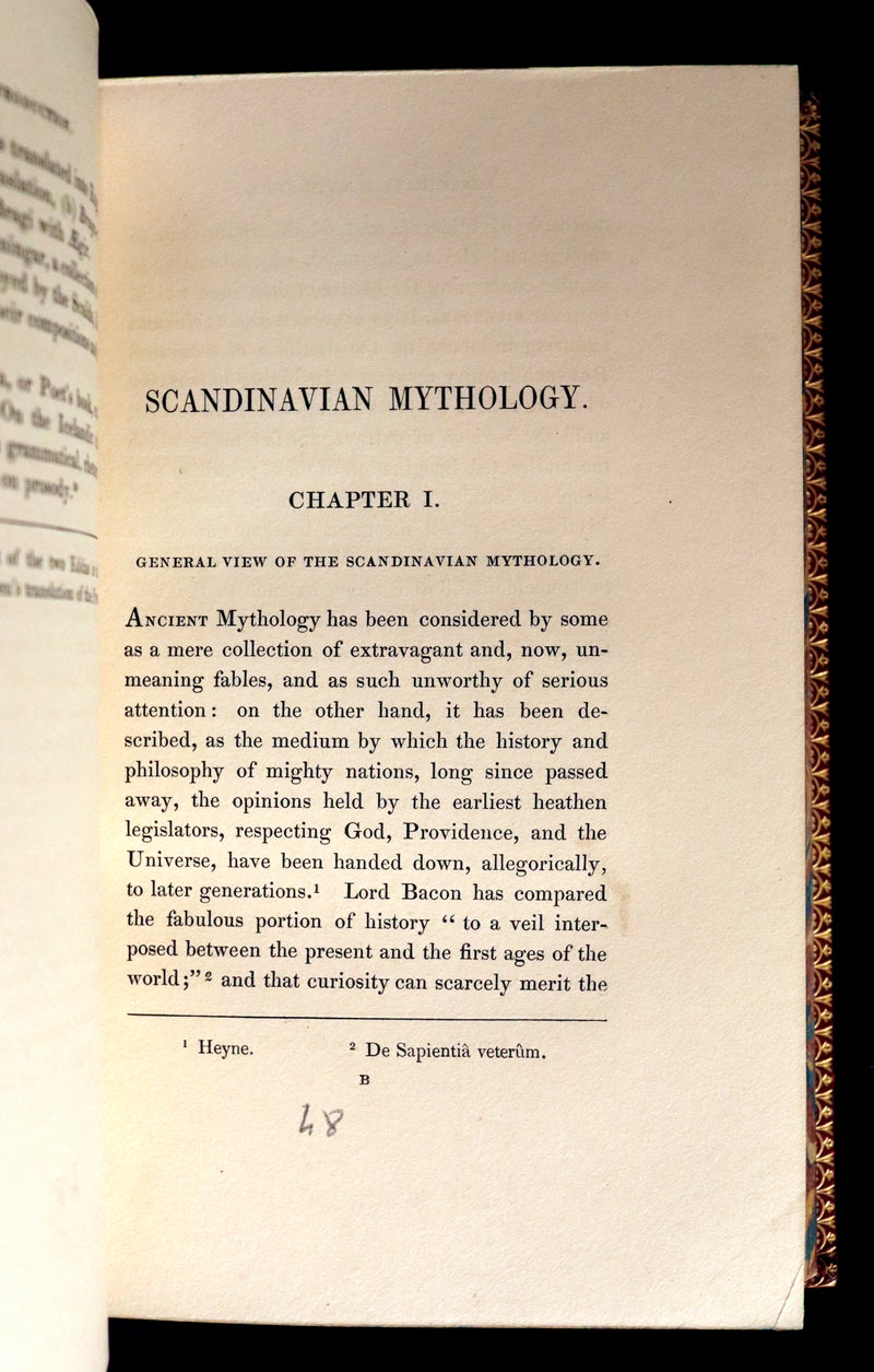 1839 Scarce First Edition - A MANUAL OF SCANDINAVIAN MYTHOLOGY: The Two Eddas & The Religion of Odin by G. Pigott.