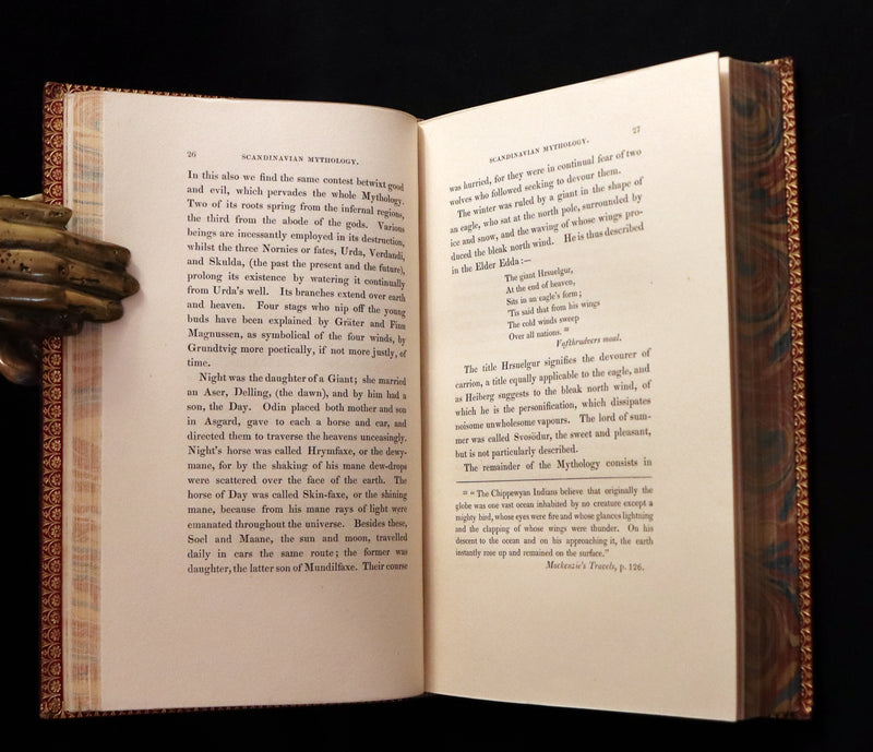 1839 Scarce First Edition - A MANUAL OF SCANDINAVIAN MYTHOLOGY: The Two Eddas & The Religion of Odin by G. Pigott.