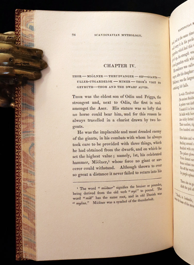 1839 Scarce First Edition - A MANUAL OF SCANDINAVIAN MYTHOLOGY: The Two Eddas & The Religion of Odin by G. Pigott.