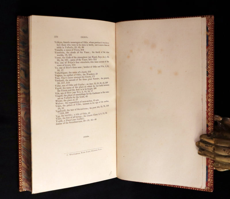 1839 Scarce First Edition - A MANUAL OF SCANDINAVIAN MYTHOLOGY: The Two Eddas & The Religion of Odin by G. Pigott.