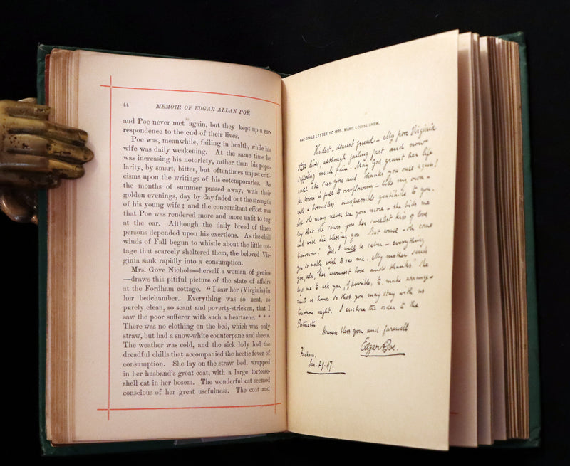 1882 Rare Book - Poems of EDGAR ALLAN POE with a full and impartial Memoir of the Poet.