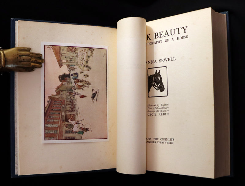 1930 Rare Illustrated Edition by Cecil ALDIN - BLACK BEAUTY, Autobiography of a Horse by A. Sewell.