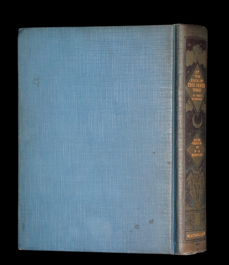 1924 Rare First Edition - AT THE BACK OF THE NORTH WIND Illustrated by Francis Donkin Bedford.