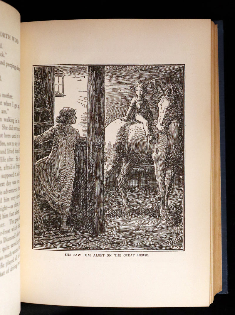 1924 Rare First Edition - AT THE BACK OF THE NORTH WIND Illustrated by Francis Donkin Bedford.