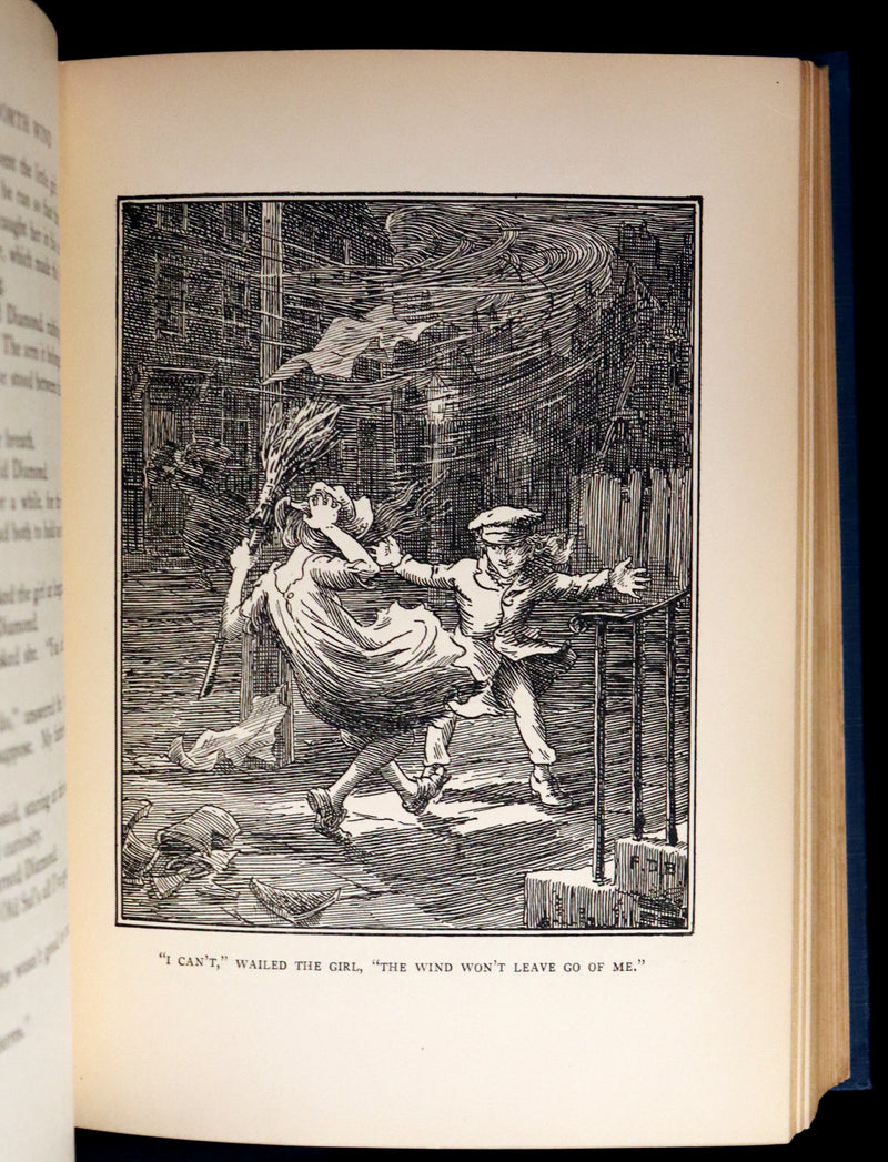 1924 Rare First Edition - AT THE BACK OF THE NORTH WIND Illustrated by Francis Donkin Bedford.