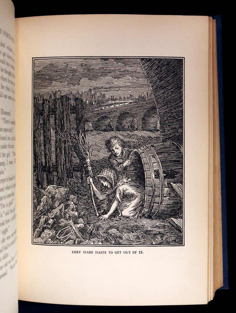 1924 Rare First Edition - AT THE BACK OF THE NORTH WIND Illustrated by Francis Donkin Bedford.
